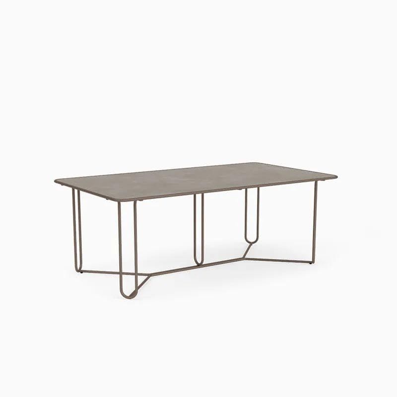 Walter Lamb Aluminum 43" X 77" Rectangular Dining Table, Ceramic Top